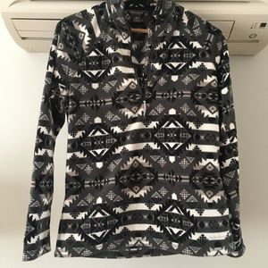 Eddie Bauer Aztec print 1/4 zip fleece
